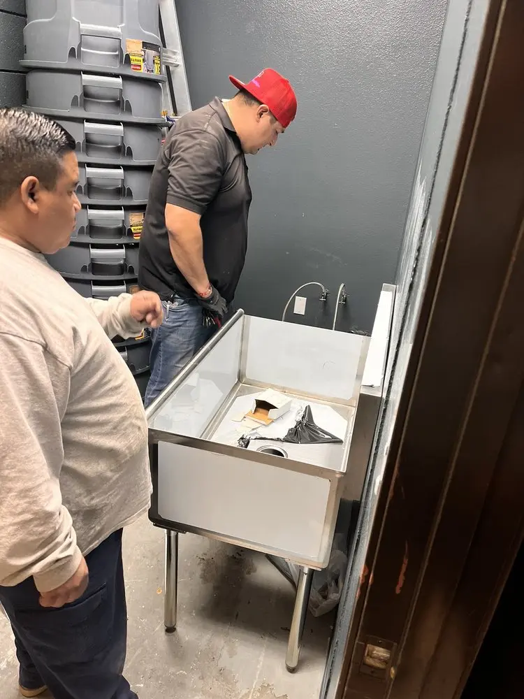 Commercial plumbing and sink installation in Levelland